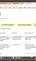 Screen Capture of PrivacyChoice test on this web site.