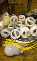 Twelve CFL bulbs failed in six months while only one incandescent bulb failed in the same period.