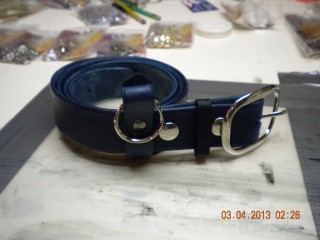 Blue 1.5" belt with free key fob