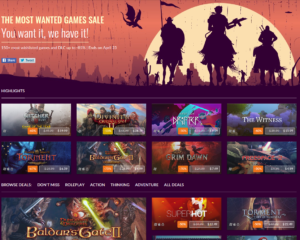 Picture of GOG Sale Page