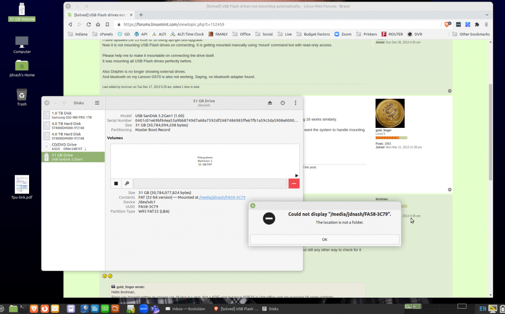 Linux Mint 21.x not able to auto mount drive to /media American Programmers Independent, LLC.