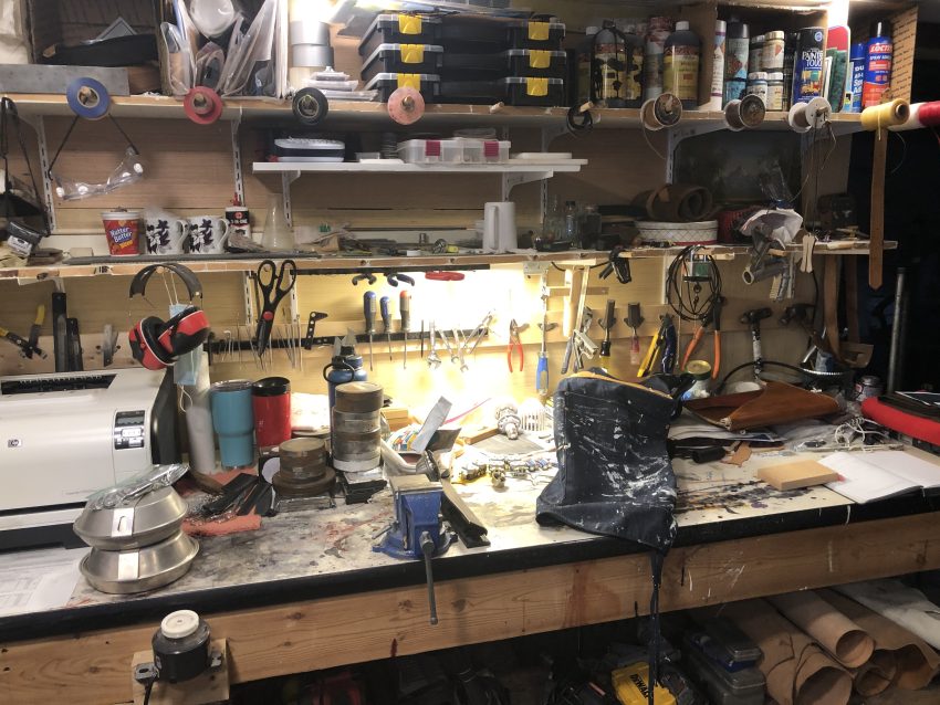Photo of a workbench